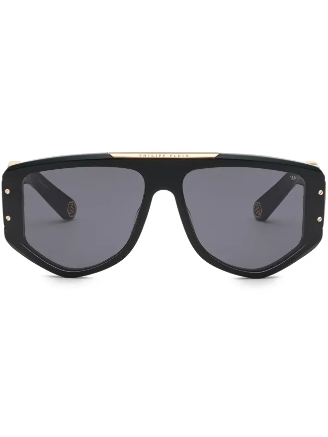Philipp Plein Eyewear Philipp Plein Eyewear レクタンギュラーロゴプレート サングラスの商品画像