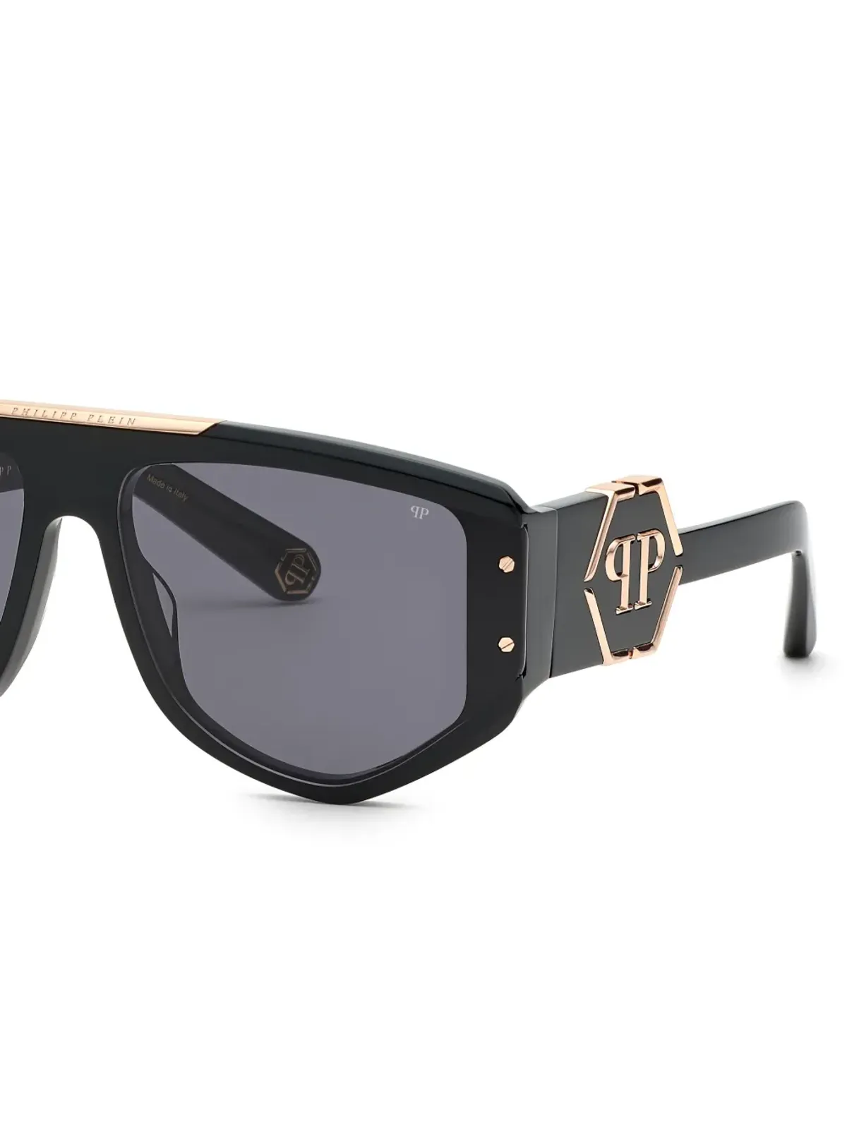 Philipp Plein Eyewear レクタンギュラーロゴプレート サングラス - 画像5
