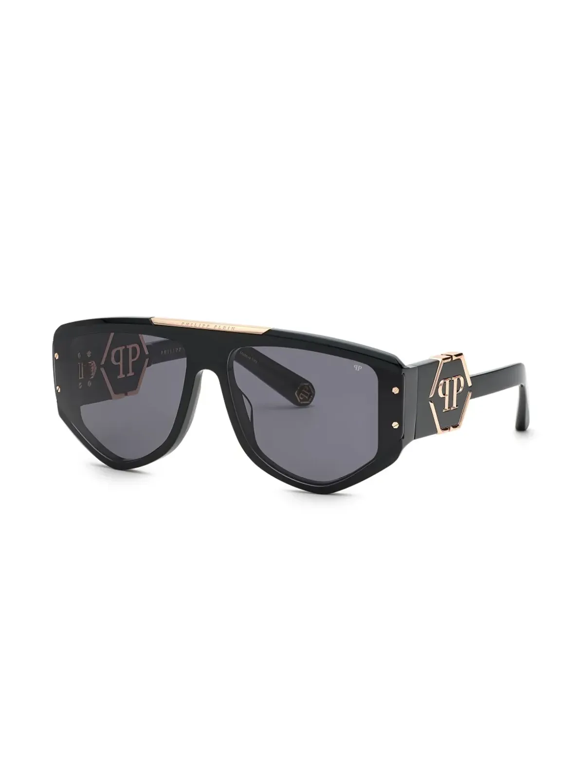 Philipp Plein Eyewear レクタンギュラーロゴプレート サングラス - 画像2