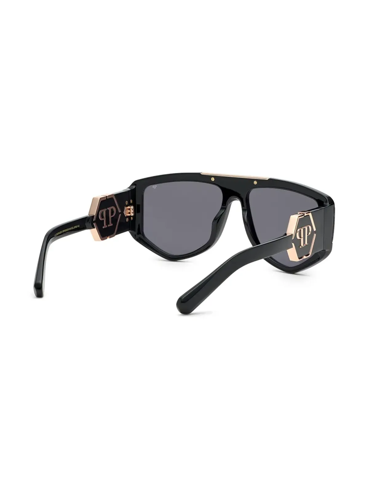 Philipp Plein Eyewear レクタンギュラーロゴプレート サングラス - 画像4
