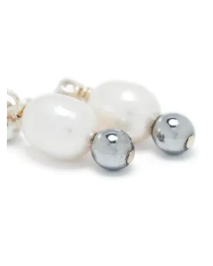 A Sinner in Pearls 真珠をあしらった銀のドロップイヤリング - White - サムネイル2
