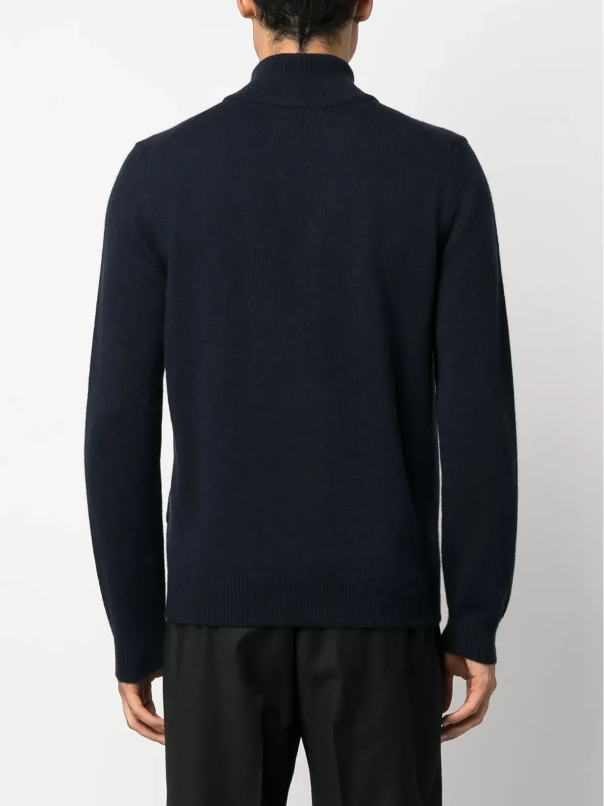 Brioni レザー トリム カシミヤ カーディガン - Blue - 画像4