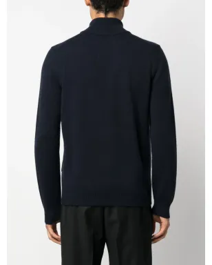 Brioni レザー トリム カシミヤ カーディガン - Blue - サムネイル4
