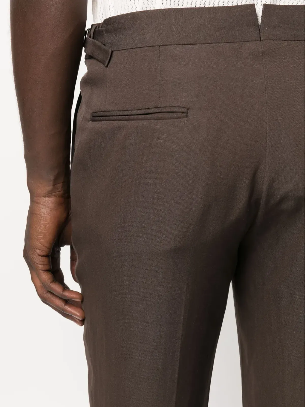 Zegna ミドルライズ テーパード チノパンツ - 画像5