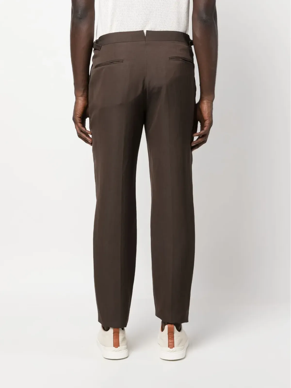 Zegna ミドルライズ テーパード チノパンツ - 画像4
