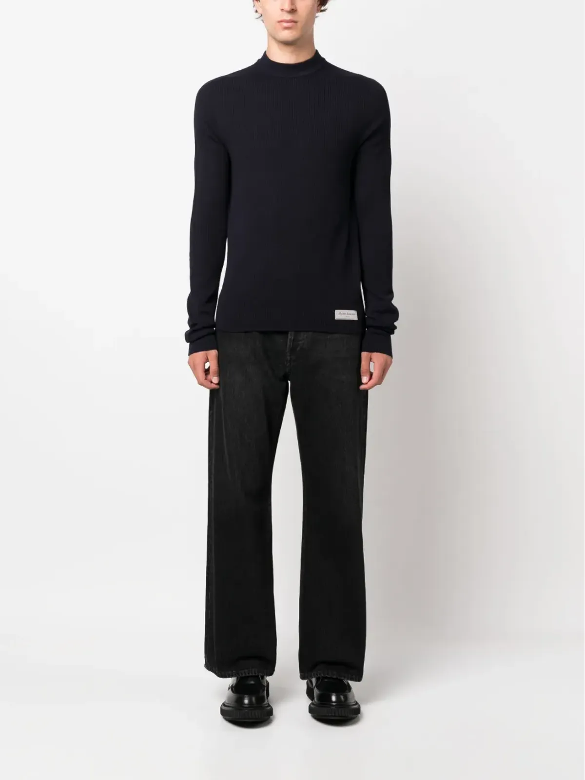Balmain ロゴパッチ メリノウール ジャンパー - 画像2
