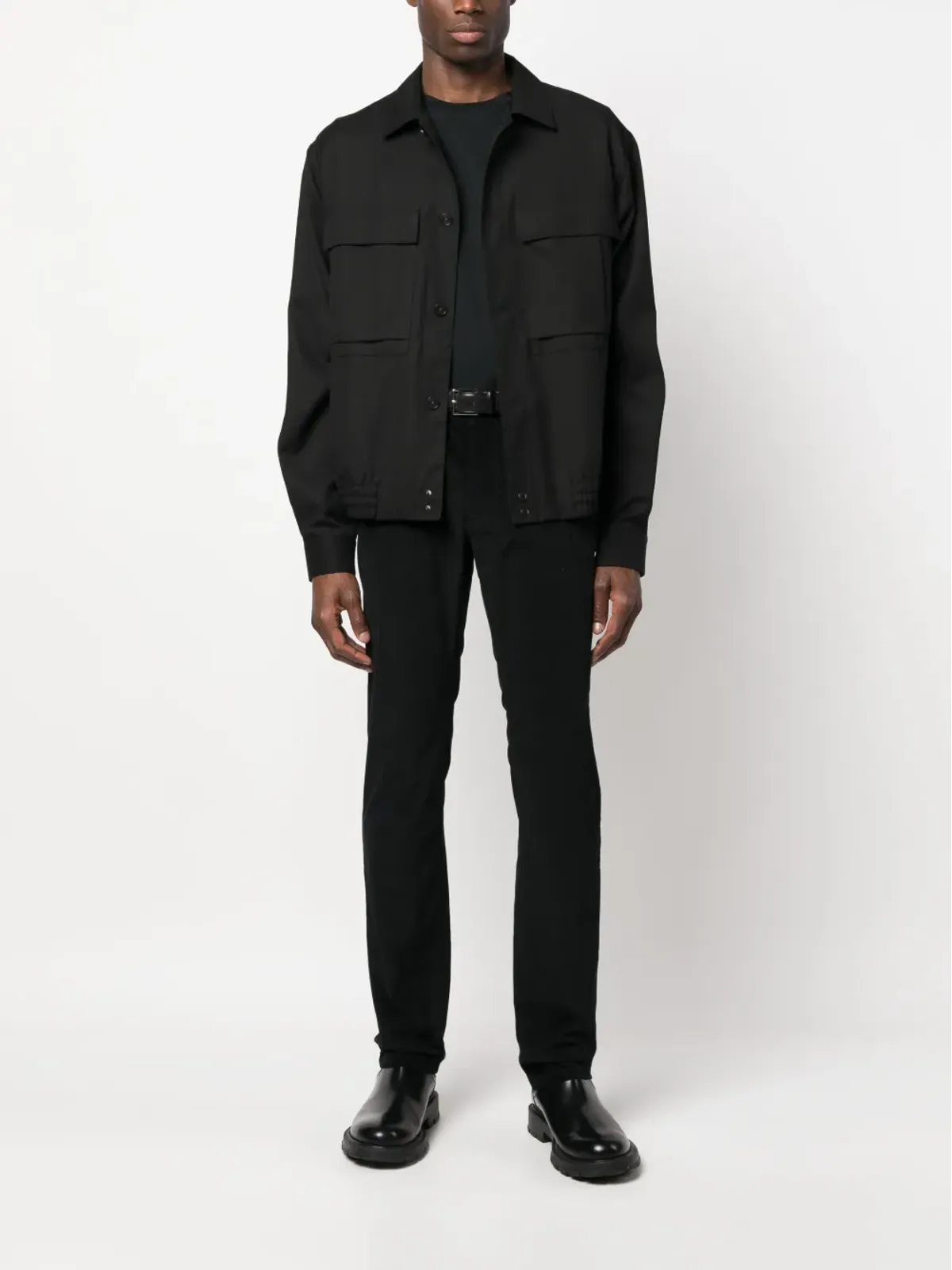 Brioni SN Meribelストレートレッグ コットンパンツ - 画像2