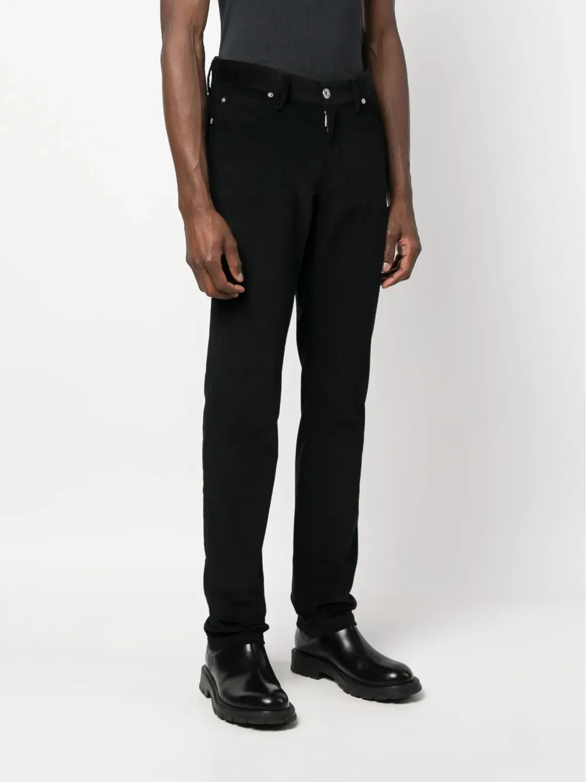 Brioni SN Meribelストレートレッグ コットンパンツ - 画像3