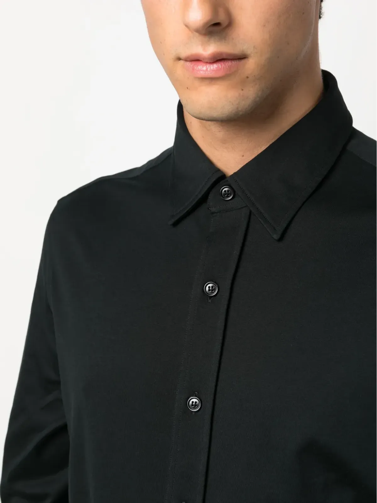 Brioni スプレッドカラー コットンシャツ - 画像5