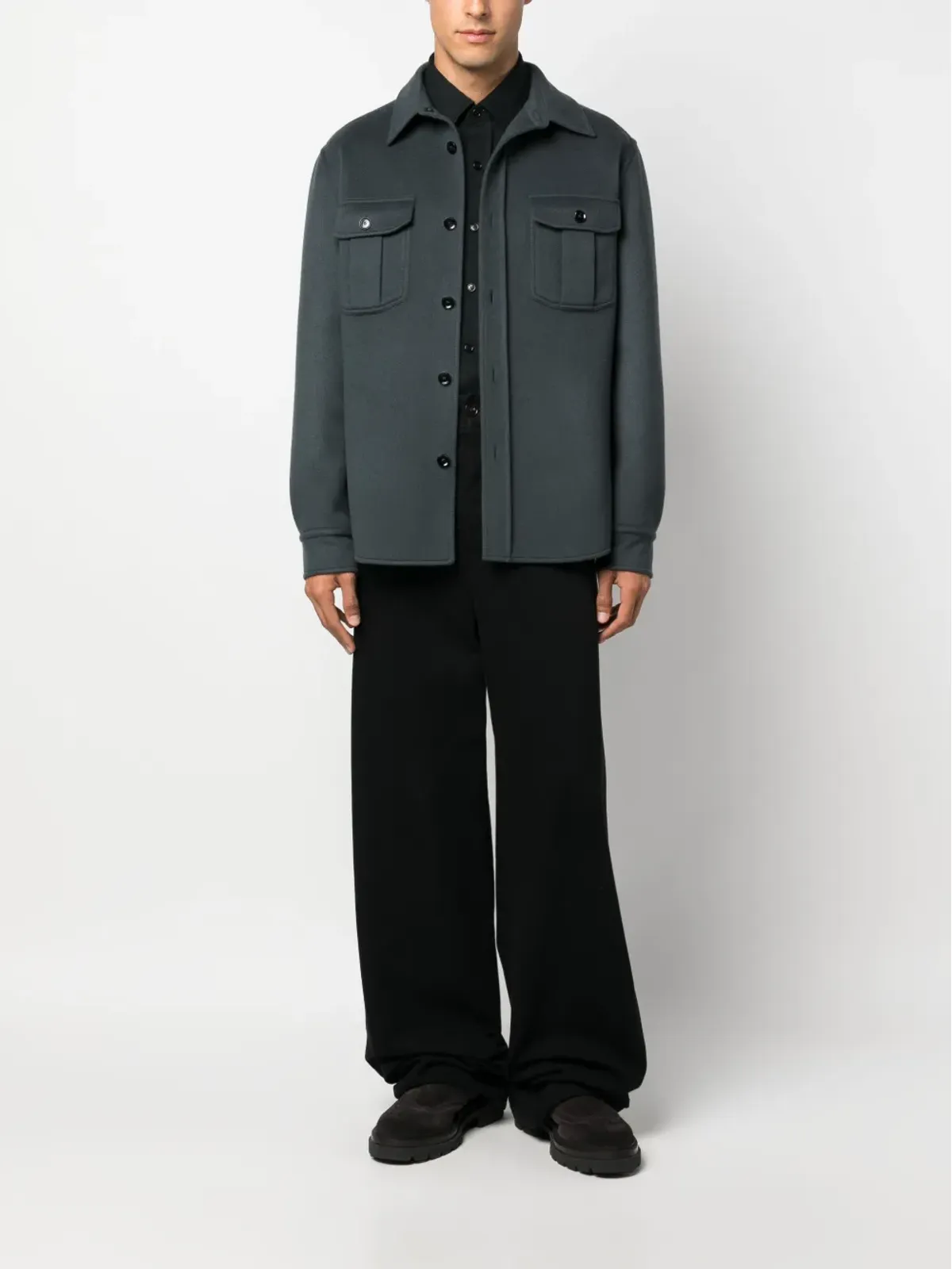 Brioni スプレッドカラー コットンシャツ - 画像2