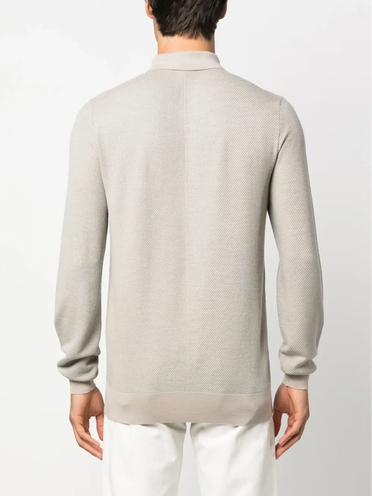 Brioni 長袖ウールポロシャツ - 画像4