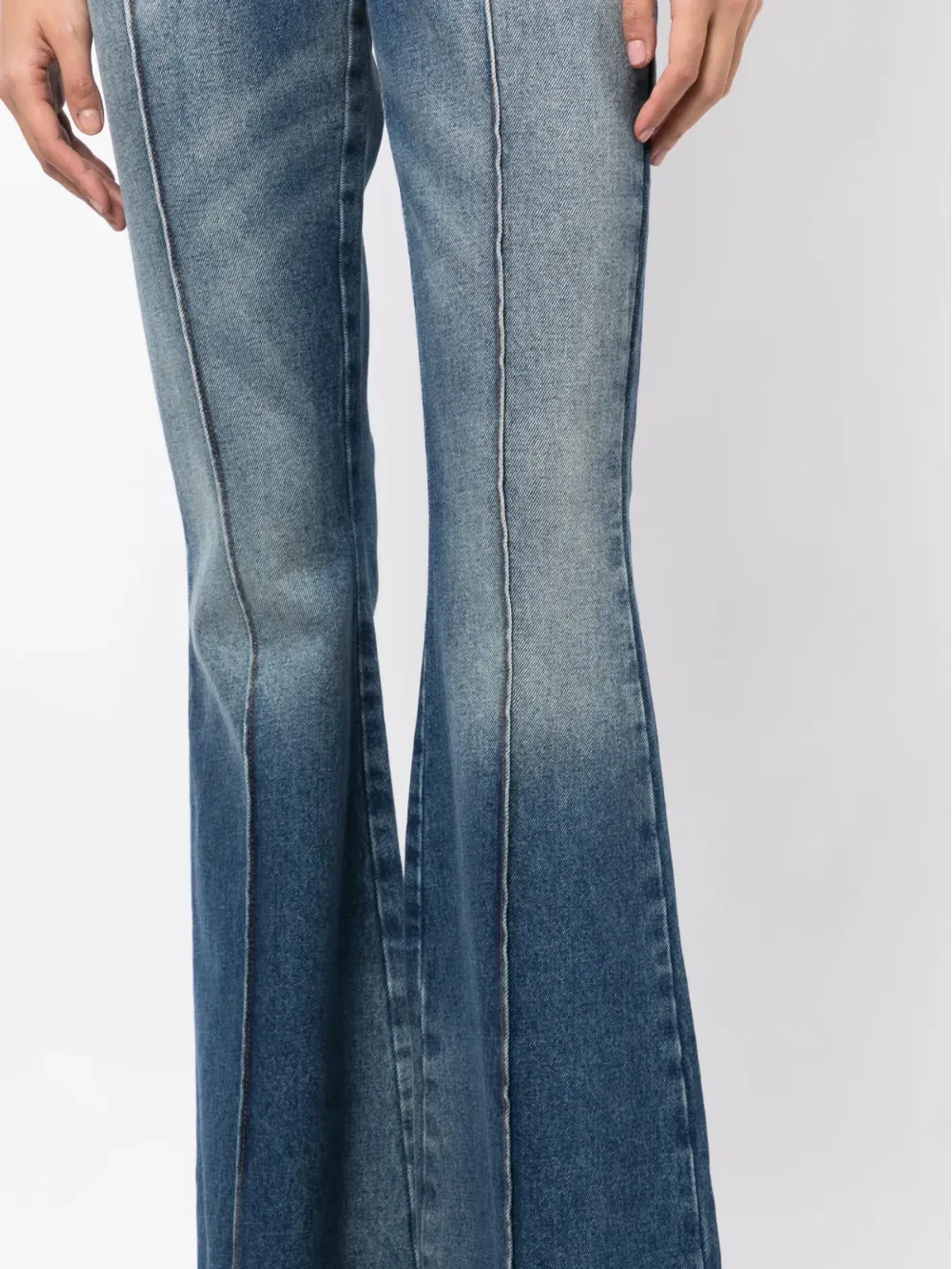 Balmain 高腰コットンフレアジーンズ - 画像5