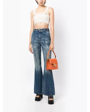 Balmain 高腰コットンフレアジーンズ - サムネイル2
