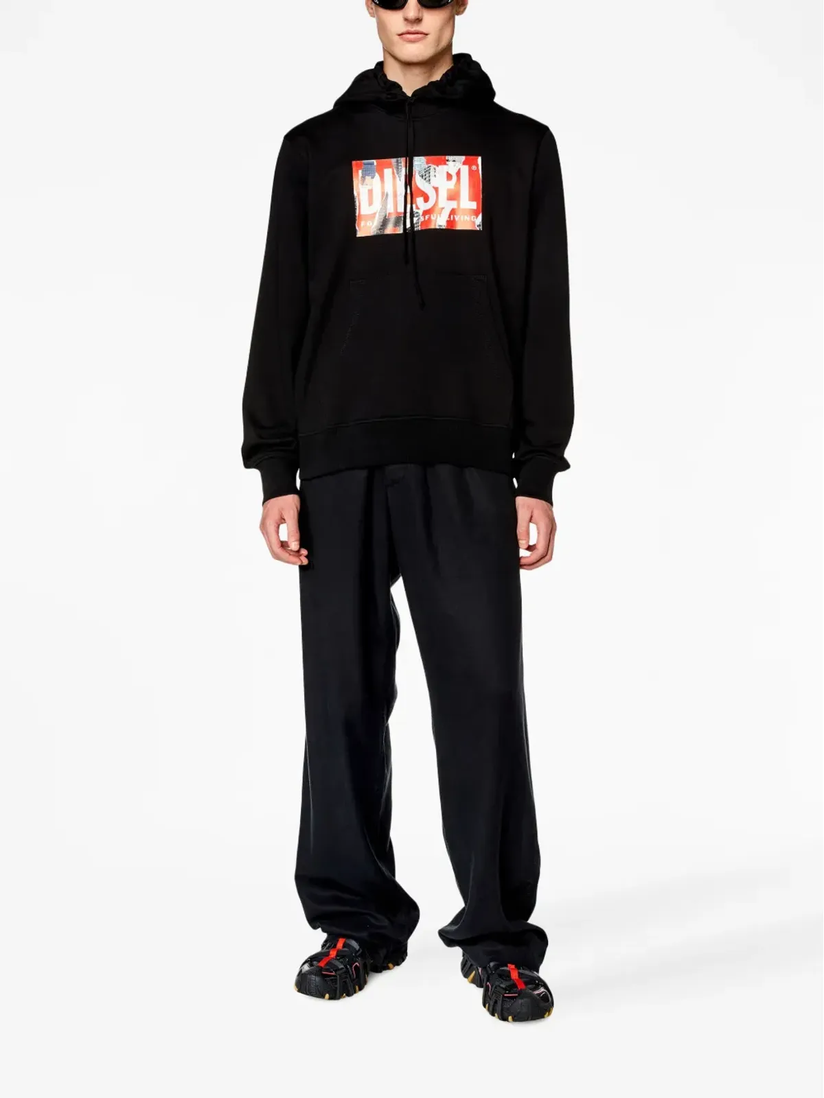 Diesel S-Ginn-Hood-L4 logo-print hoodie - 画像2