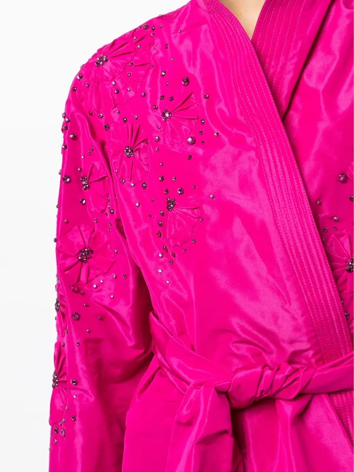 Zuhair Murad クリスタル装飾ベルテッドジャケット - 画像5