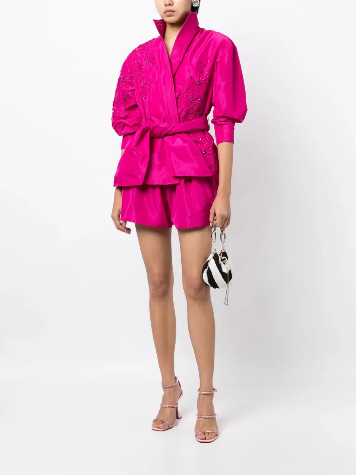 Zuhair Murad サテン仕上げのハイウエストショートパンツ - 画像2