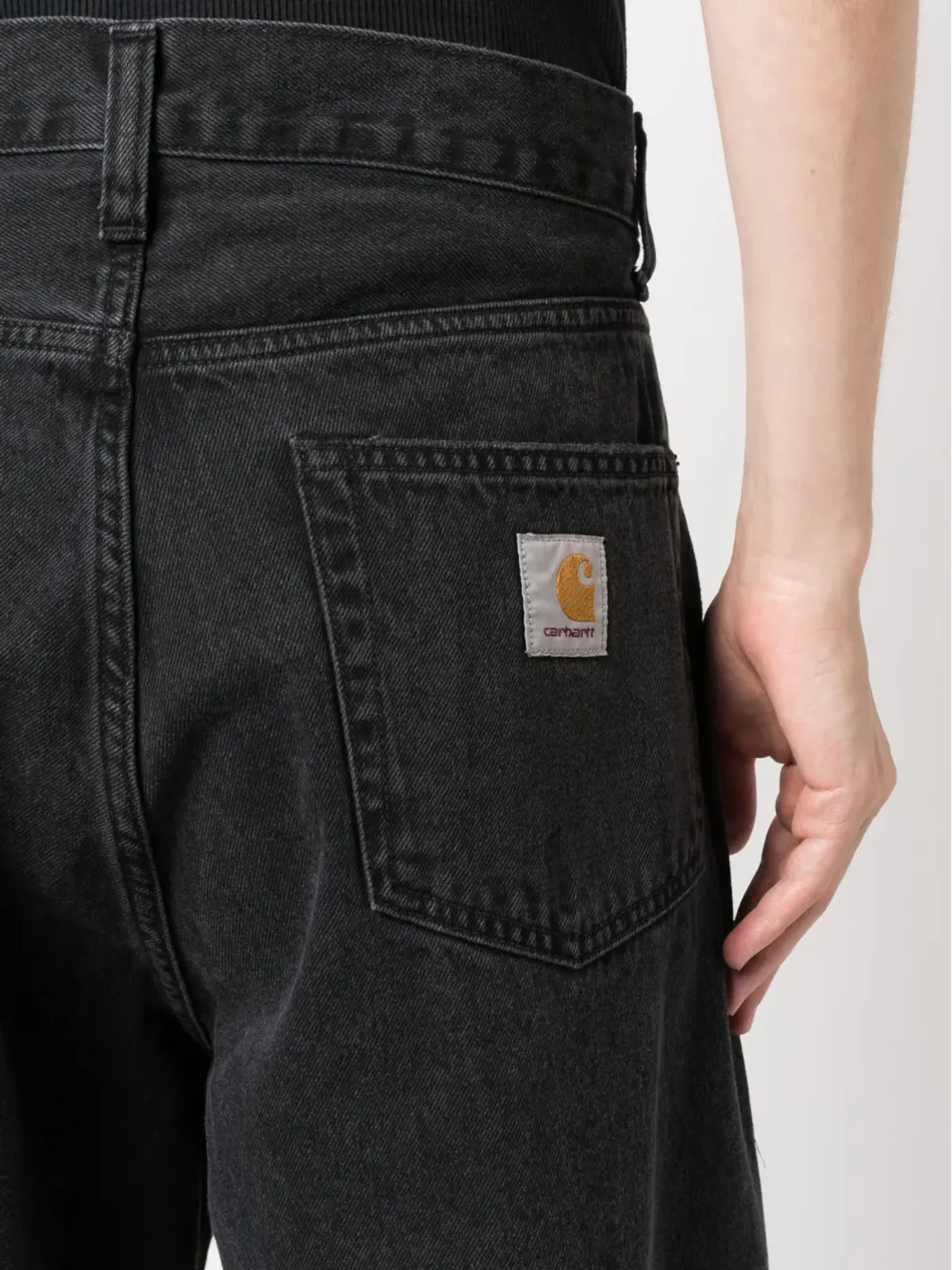 Carhartt WIP loose-fit cotton denim - Black - 画像5