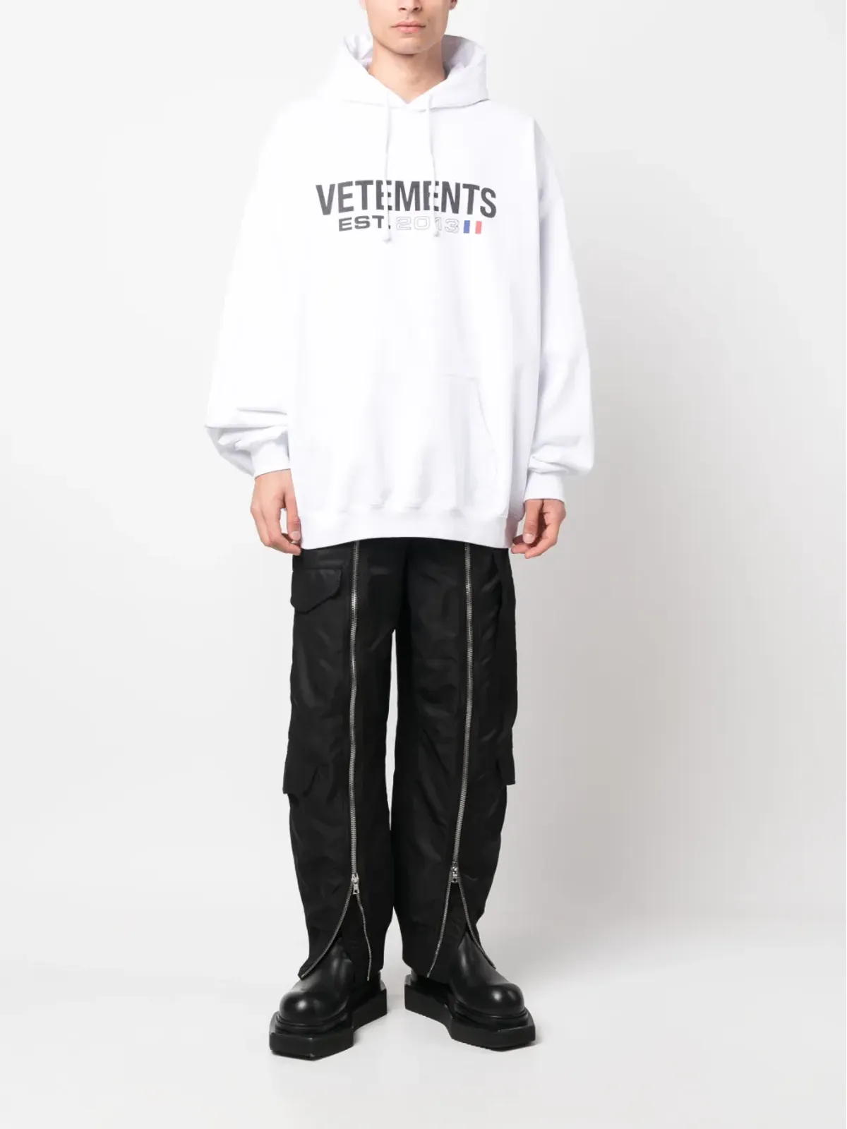 VETEMENTS ロゴプリント コットンブレンド パーカー - 画像2
