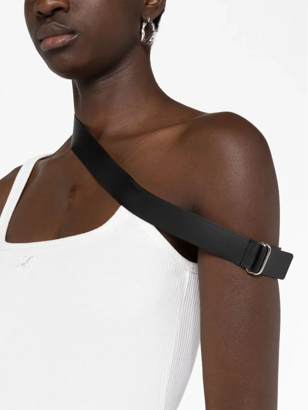 Courrèges ストラップディテール付きミディドレス - 画像3