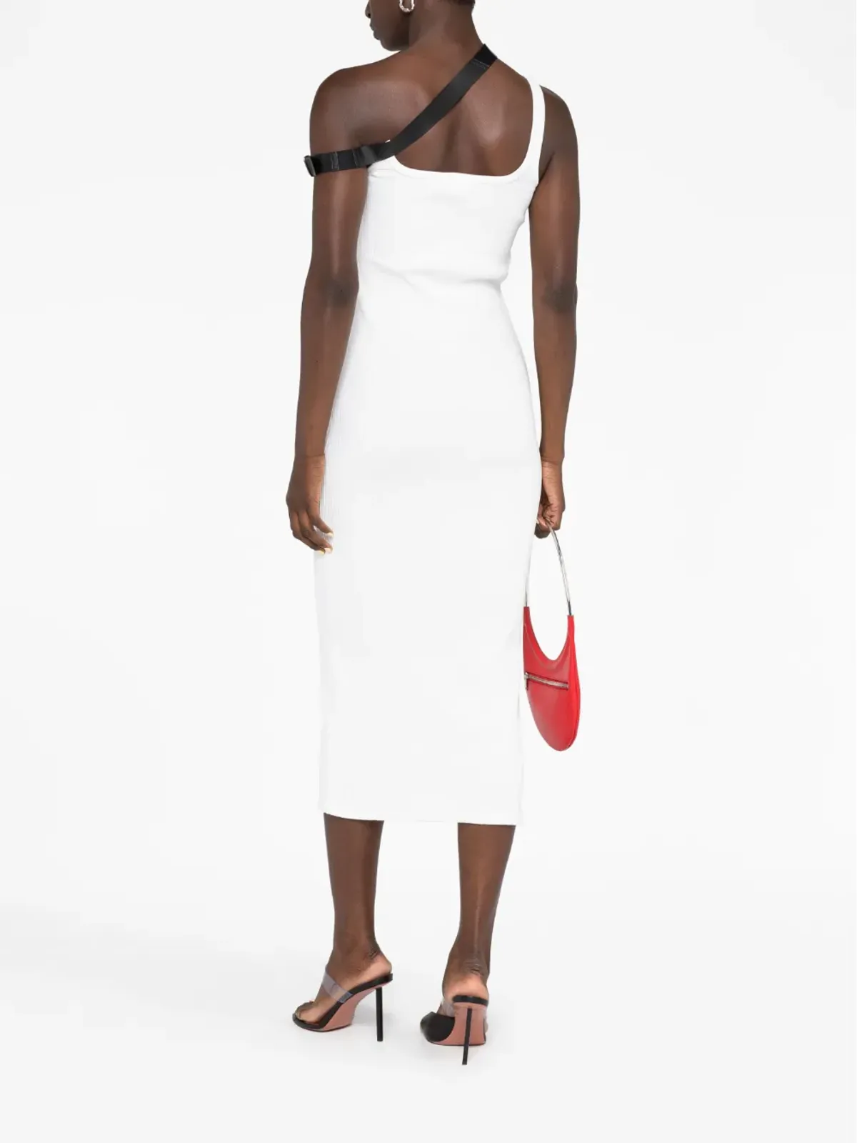 Courrèges ストラップディテール付きミディドレス - 画像4