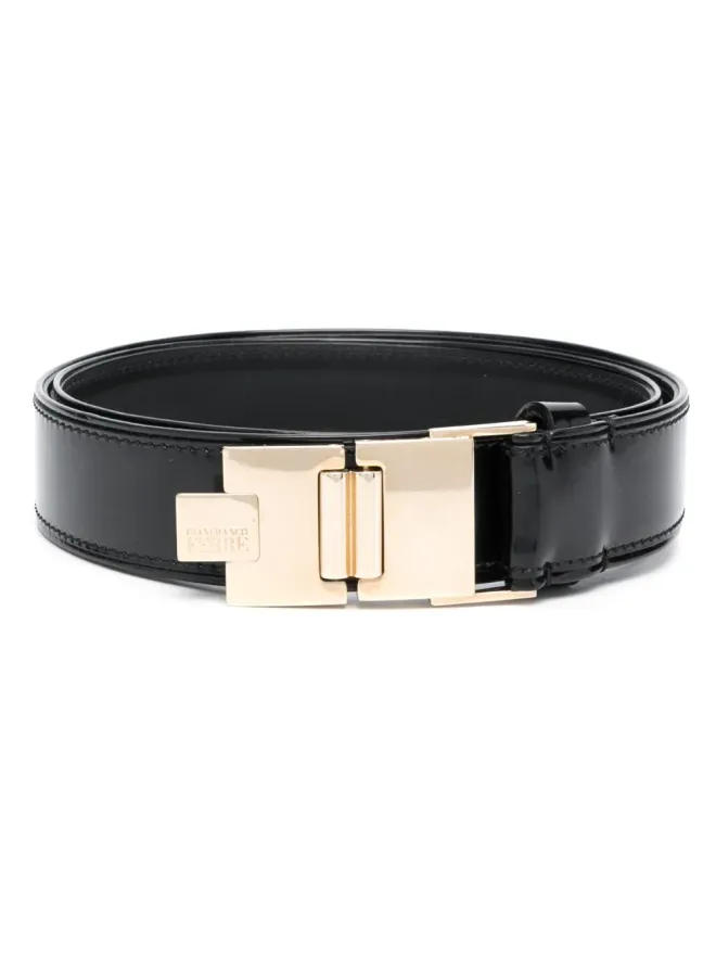 Gianfranco Ferré Pre-Owned Gianfranco Ferré Pre-Owned 1990年代 クリップロック レザーベルト ブラックの商品画像