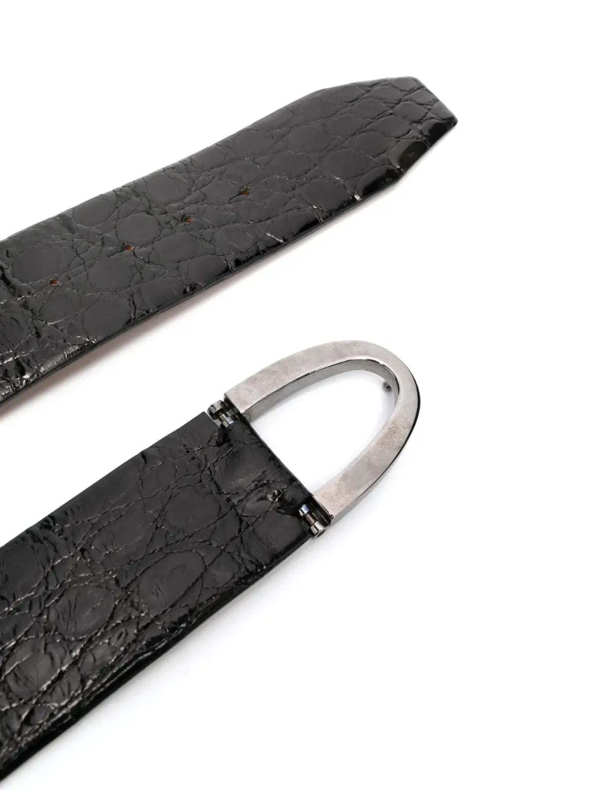 Gianfranco Ferré Pre-Owned 1990s ペブルドレザー ベルト - ブラック - 画像2