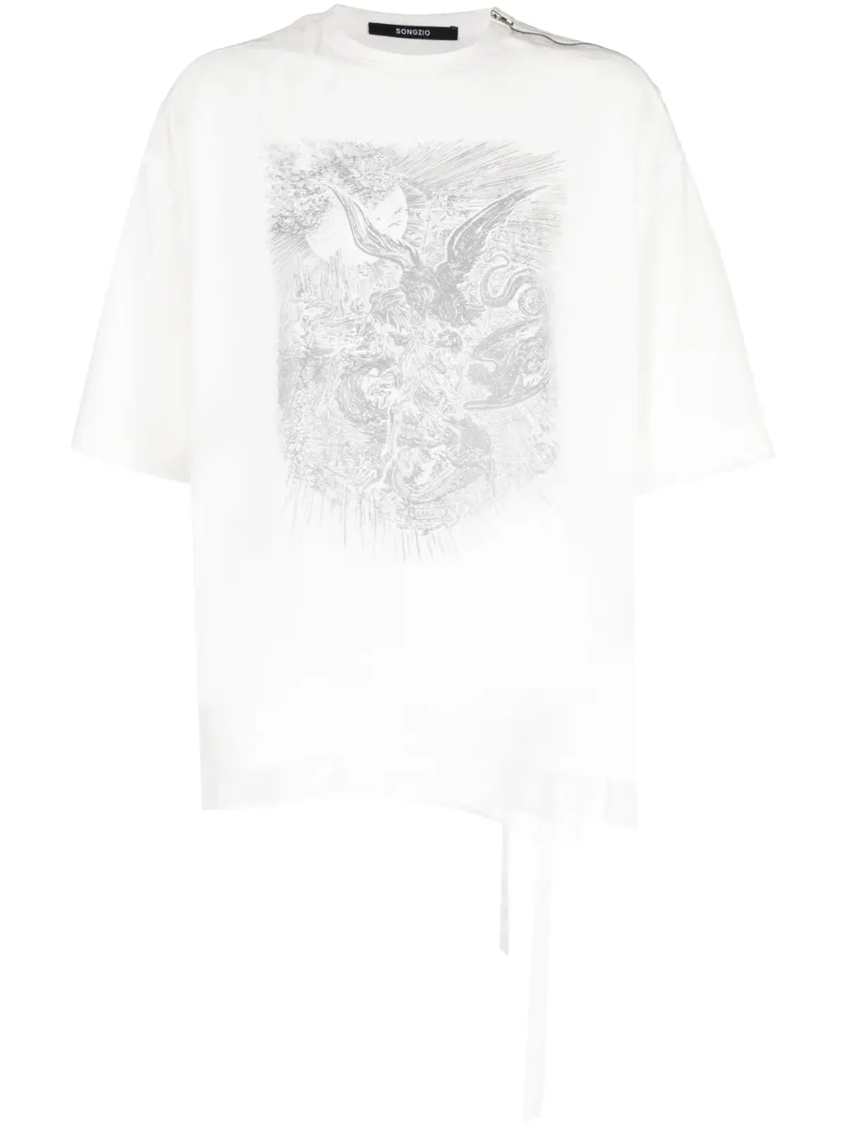 SONGZIO Ghost Inferno チュールオーバーレイ Tシャツ - 画像1