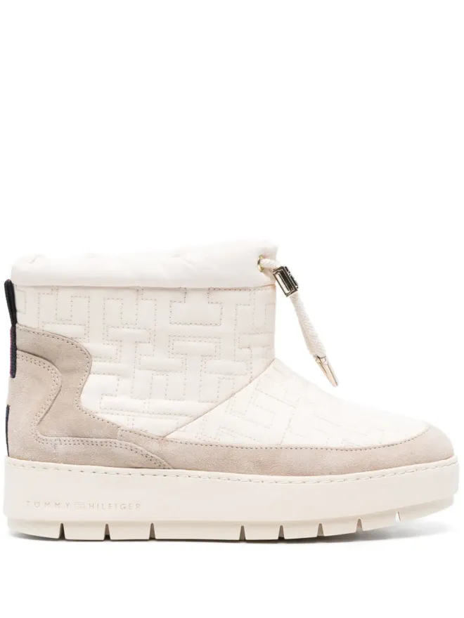 Tommy Hilfiger Tommy Hilfiger モノグラムジャカード プラットフォーム スノーブーツの商品画像