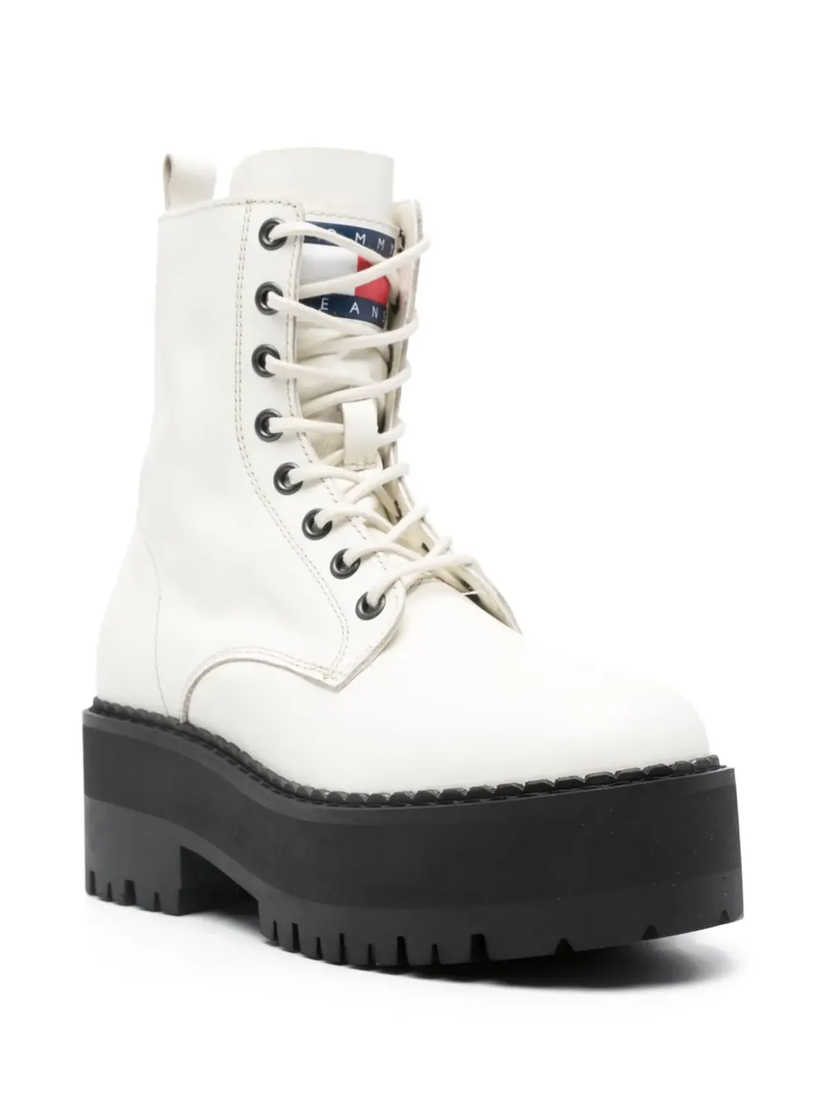 Tommy Jeans レザー アンクルブーツ ジップアップ - ホワイト - 画像2