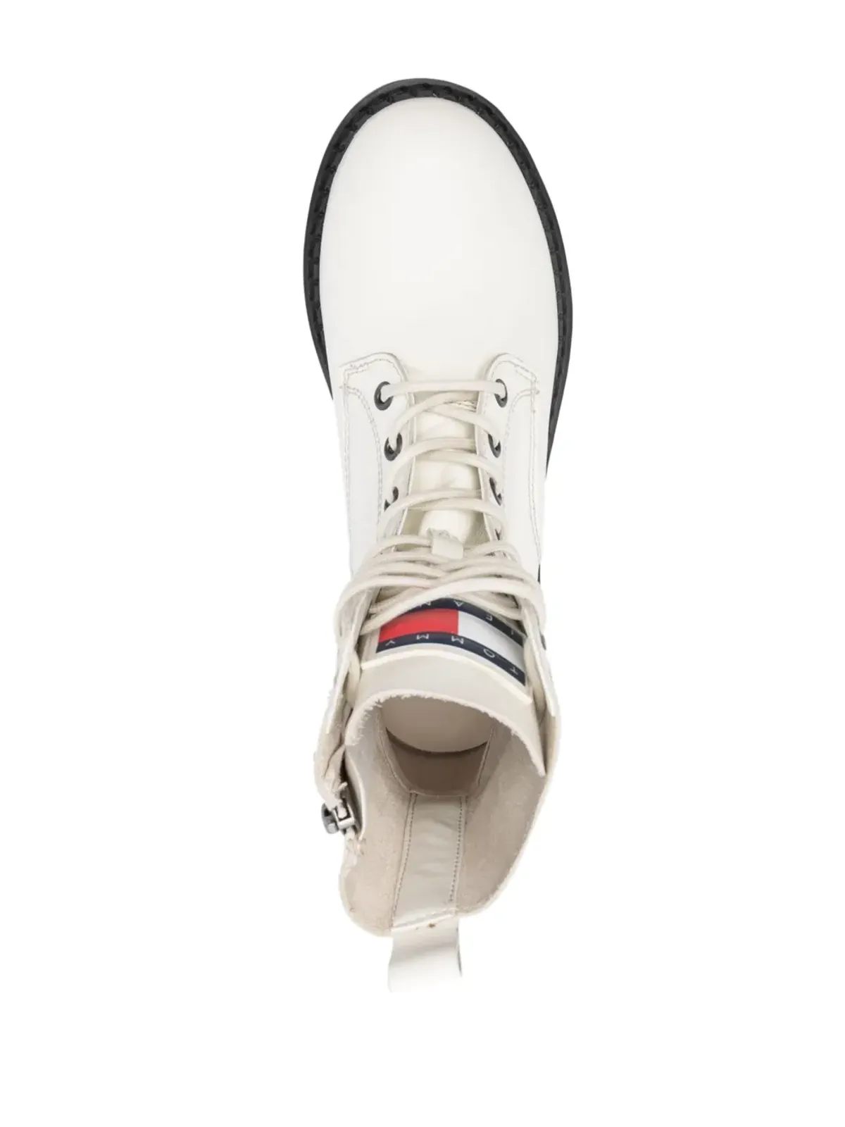 Tommy Jeans レザー アンクルブーツ ジップアップ - ホワイト - 画像4