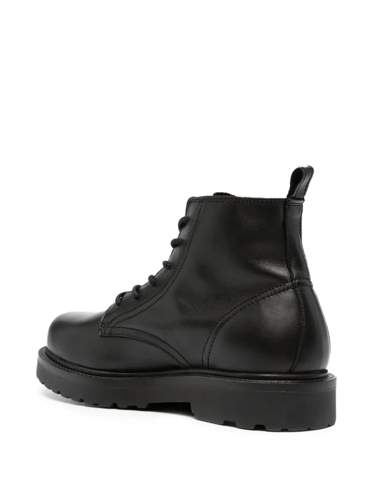 Tommy Jeans ロゴパッチ レースアップ レザーブーツ - ブラック - 画像3
