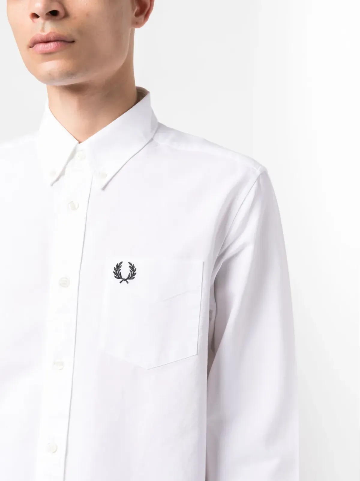 Fred Perry ロゴ刺繍コットンシャツ - 画像5