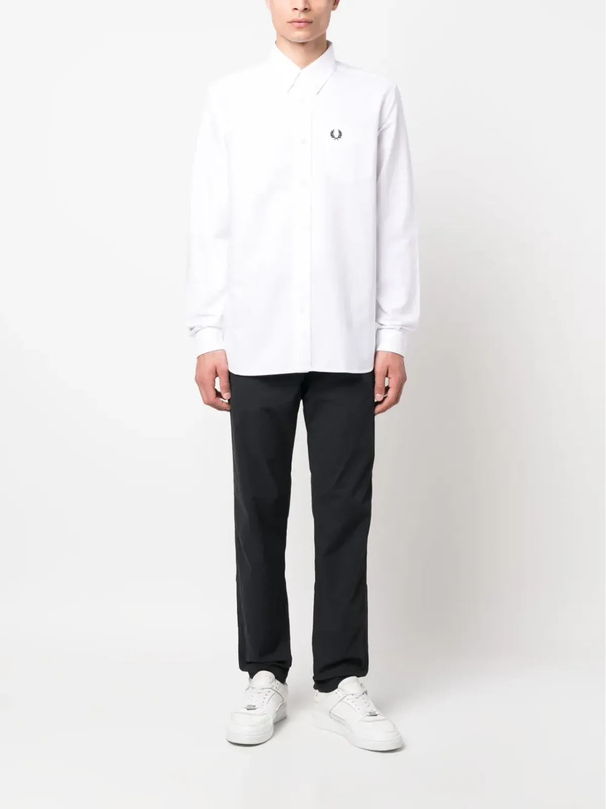 Fred Perry ロゴ刺繍コットンシャツ - 画像2