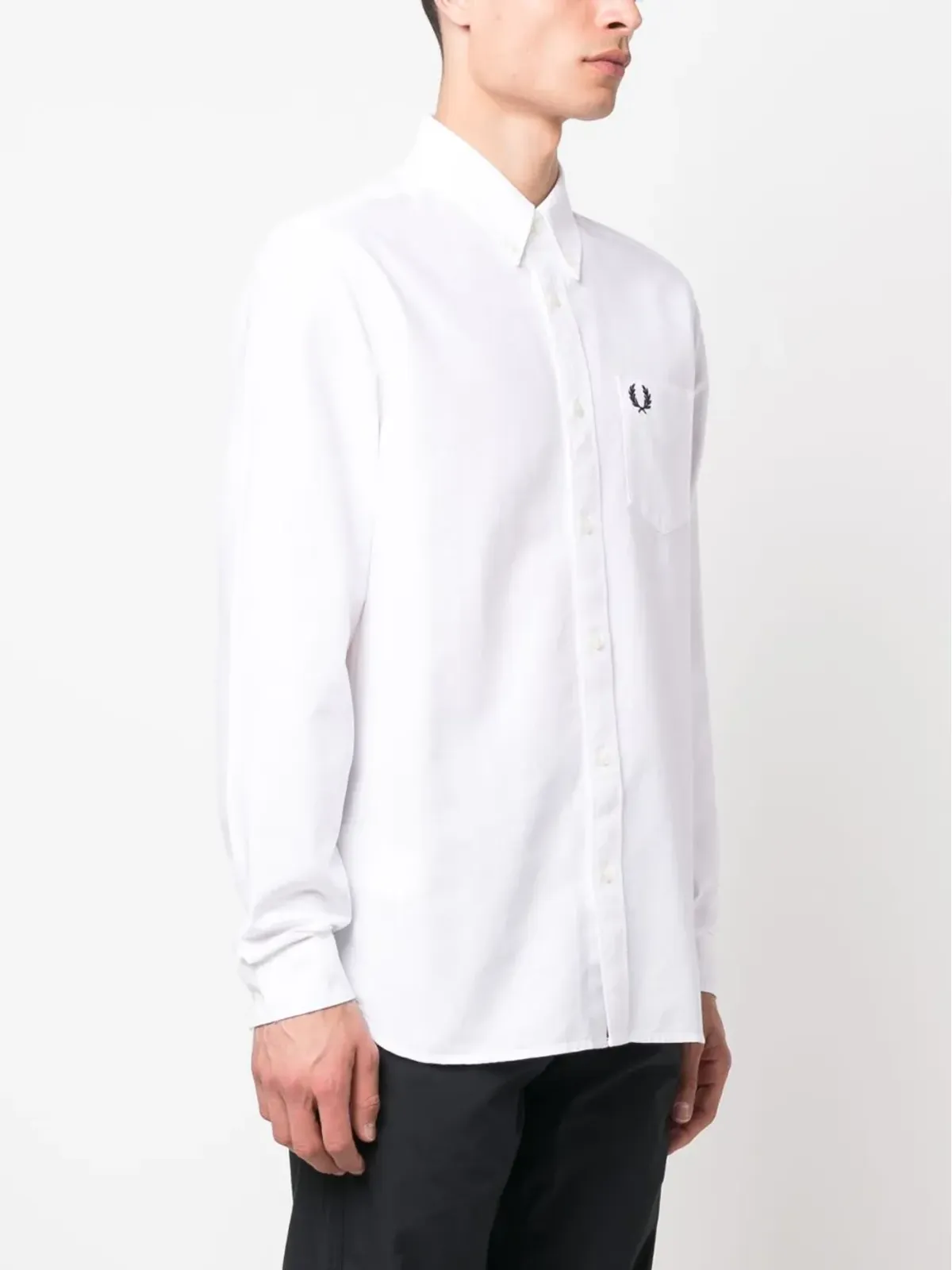 Fred Perry ロゴ刺繍コットンシャツ - 画像3