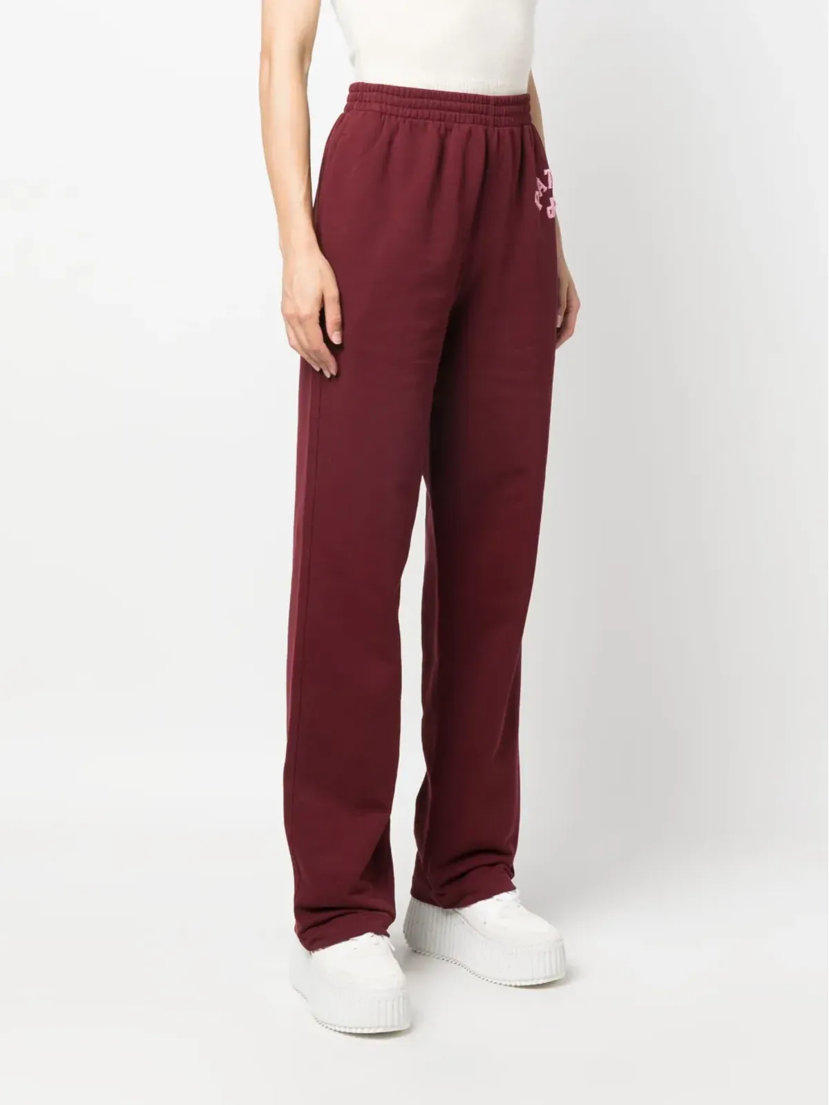Patou アップリケロゴ入りオーガニックコットン トラックパンツ - 画像3