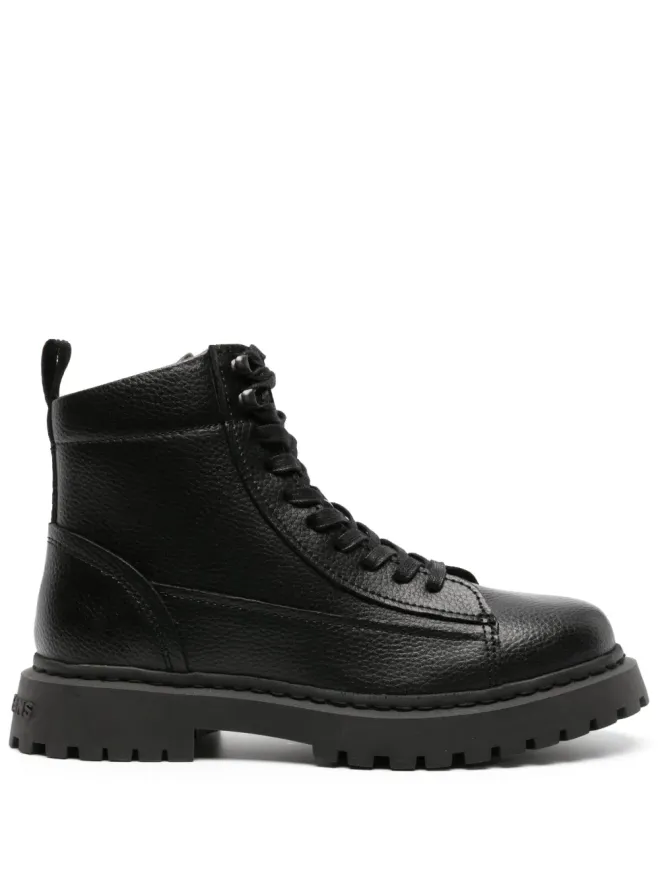 Tommy Jeans Tommy Jeans レースアップ アンクル レザーブーツ - ブラックの商品画像