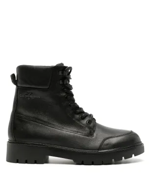 Calvin Klein Jeans ロゴパッチ レザー アンクルブーツ - サムネイル1