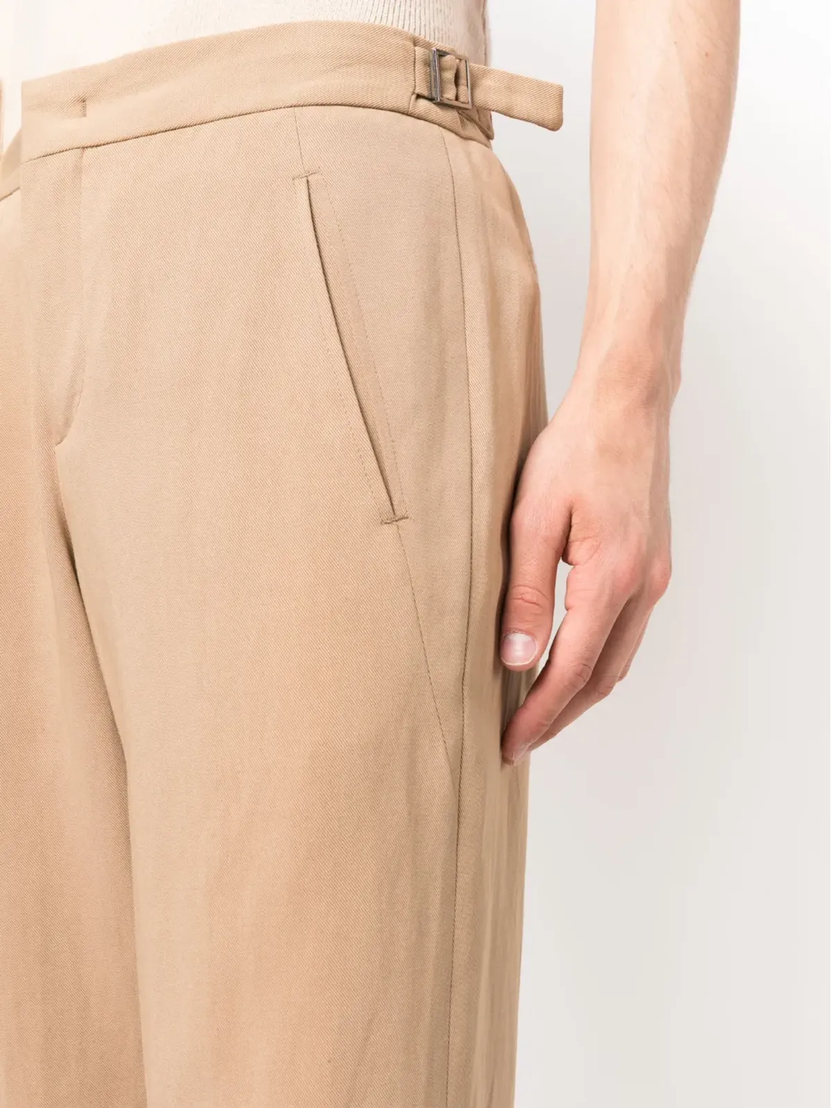 PT Torino ストレートレッグ リネン混紡パンツ - 画像5