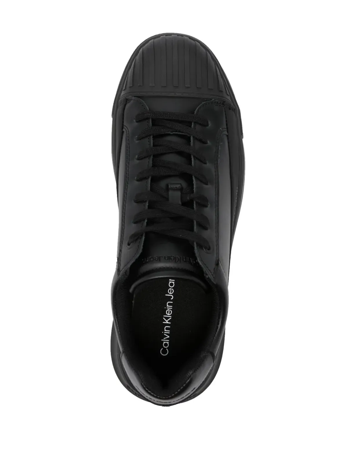 Calvin Klein Jeans レザー ローカットスニーカー - ブラック - 画像4