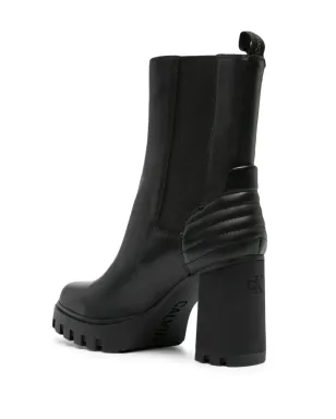 Calvin Klein Jeans 90mm キルテッドパネル レザープラットフォームブーツ - サムネイル3