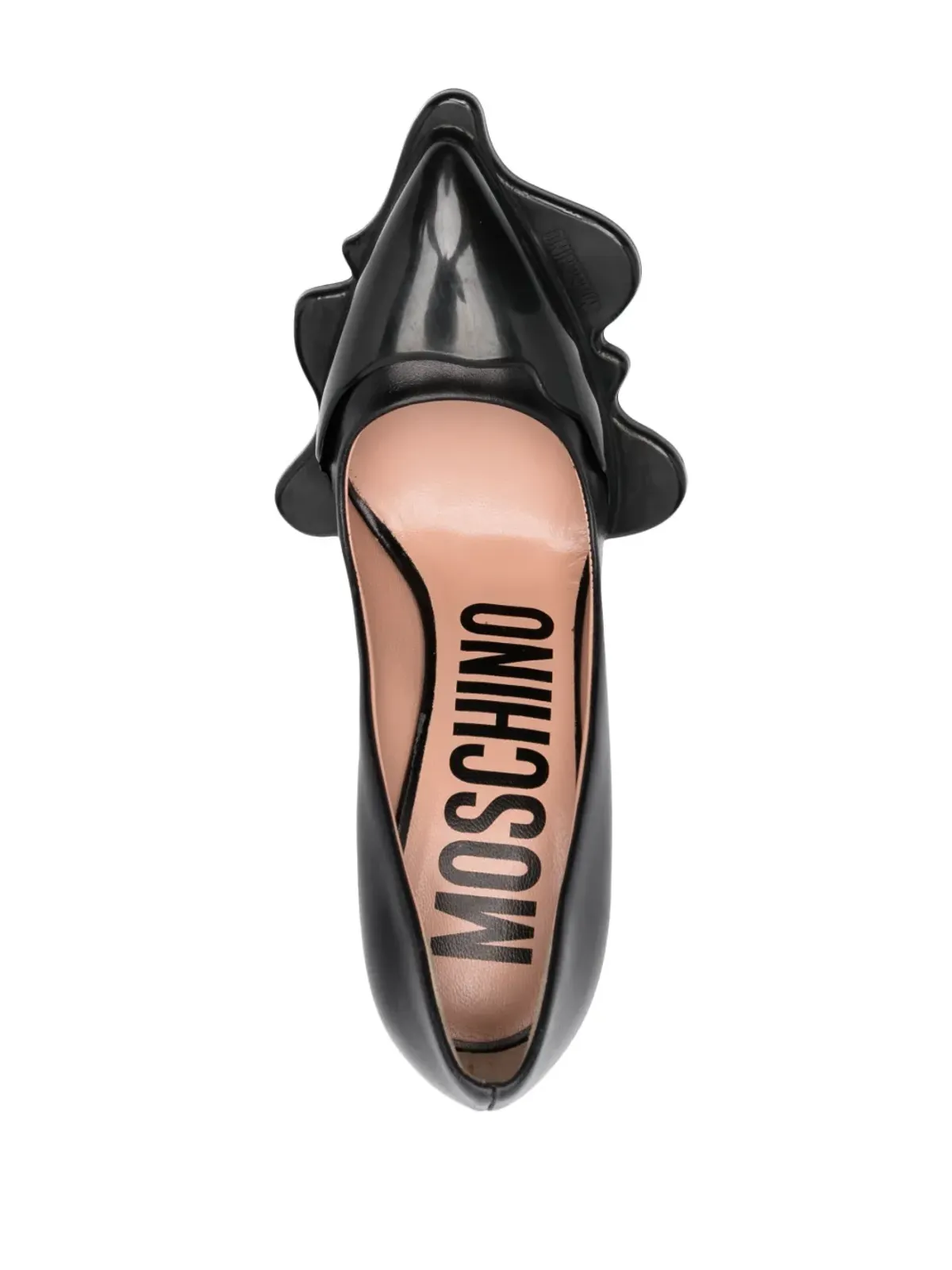 Moschino スカルプドレザー パンプス - ブラック - 画像4