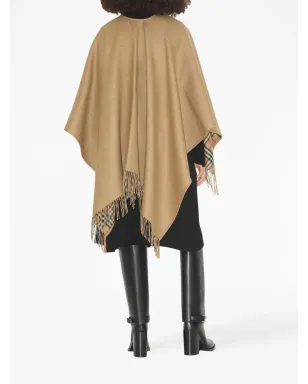 Burberry チェック柄リバーシブルウールケープ - サムネイル4