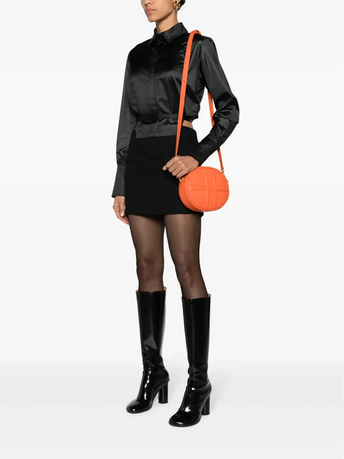 Patou Le JP leather shoulder bag - Orange - 画像2