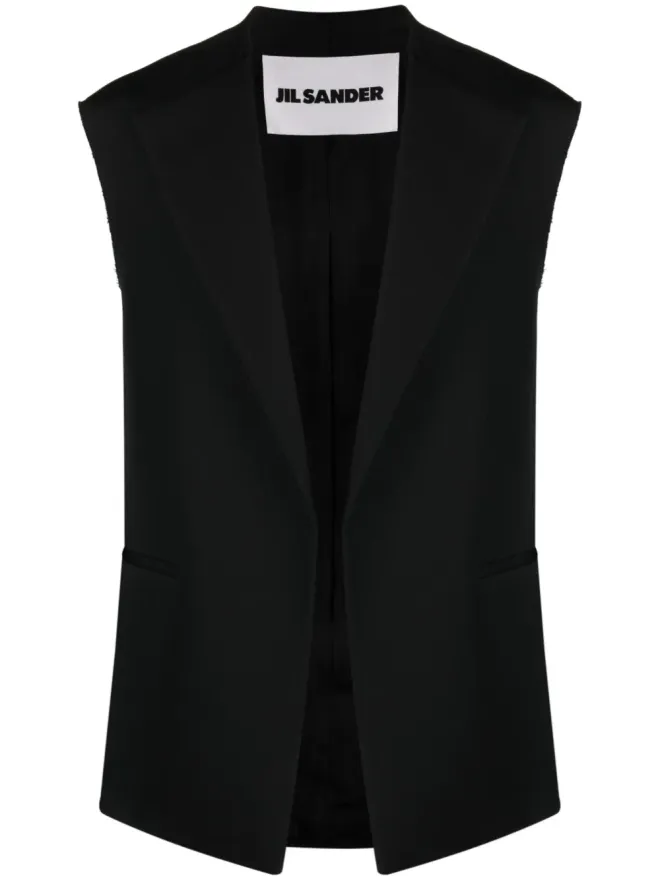Jil Sander Jil Sander フリンジエッジ テーラード ベスト ブラックの商品画像