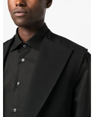 Jil Sander フリンジエッジ テーラード ベスト ブラック - サムネイル5