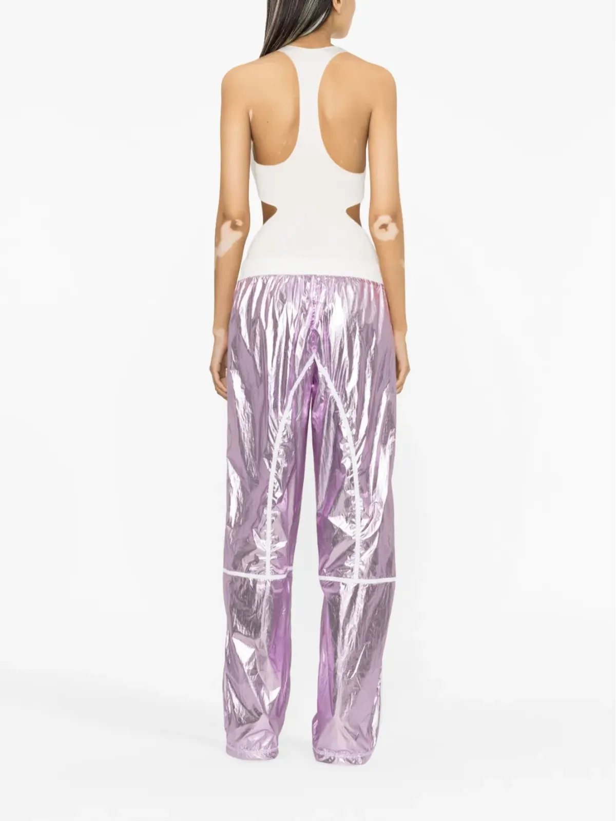 TOM FORD ラミネーテッド トラックパンツ - パープル - 画像3