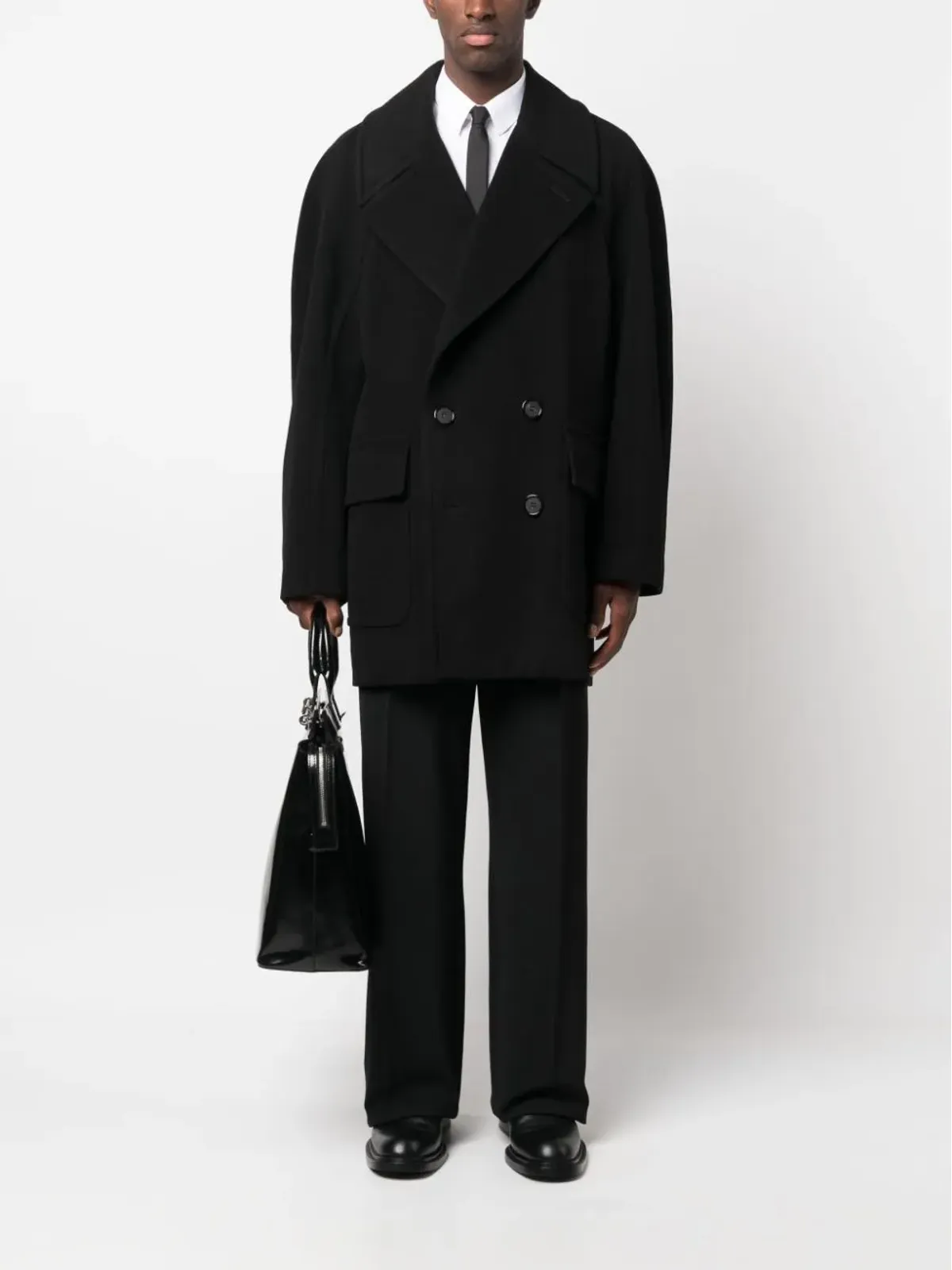Alexander McQueen ダブルブレスト テーラードコート - ブラック - 画像2