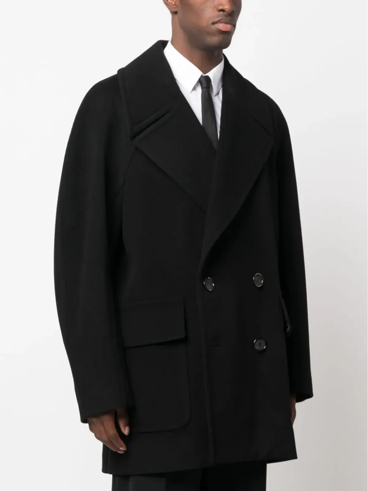 Alexander McQueen ダブルブレスト テーラードコート - ブラック - 画像3