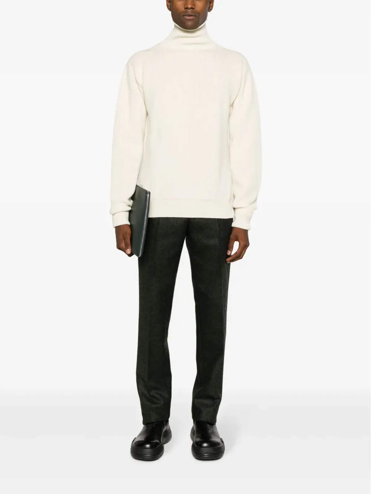 Jil Sander ロールネック ウール セーター - 画像2
