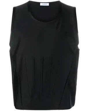 Mugler ブラック ラウンドネック ノースリーブトップ - サムネイル1